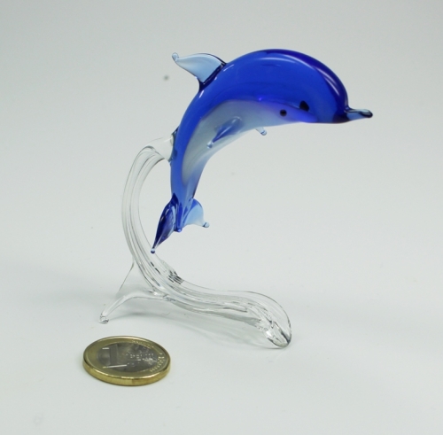 Glasfigur Delfin