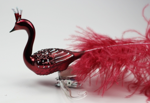 Baumschmuck - Zauberhafter Halsvogel rot