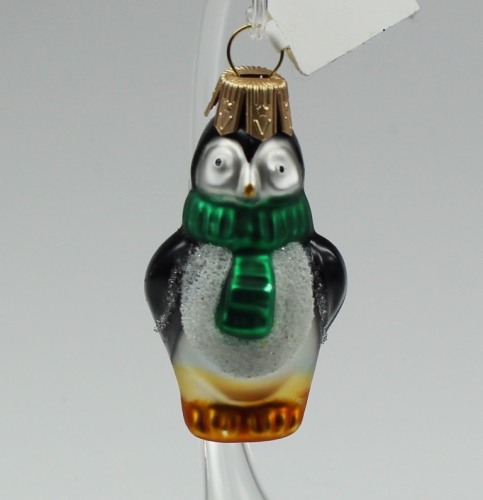 Baumschmuck Pinguin grüner Schal
