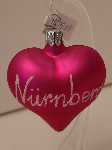 Baumschmuck Herz Nürnberg klein pink