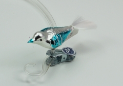 Vogel mini silber türkisblau