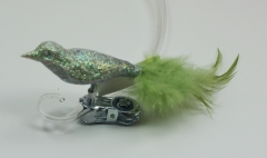 Vogel mini grün mit Irisglimmer