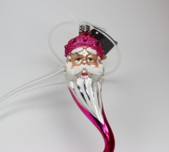 Baumschmuck - Spirale Weihnachtsmann pink von Christborn®