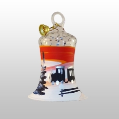 Miniatur Glas-Glocke Eisenbahn 5cm